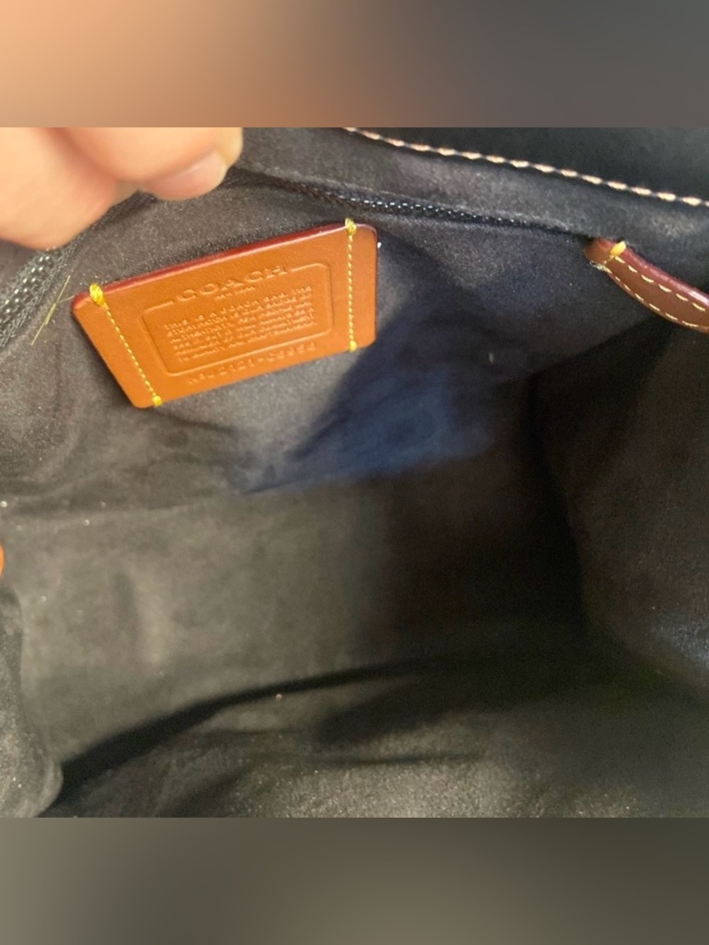 Coach Black Field Tote 22 - Smooth & Refined Calf Leather-Quilted Puffy Hangtag - Picture 5 of 10